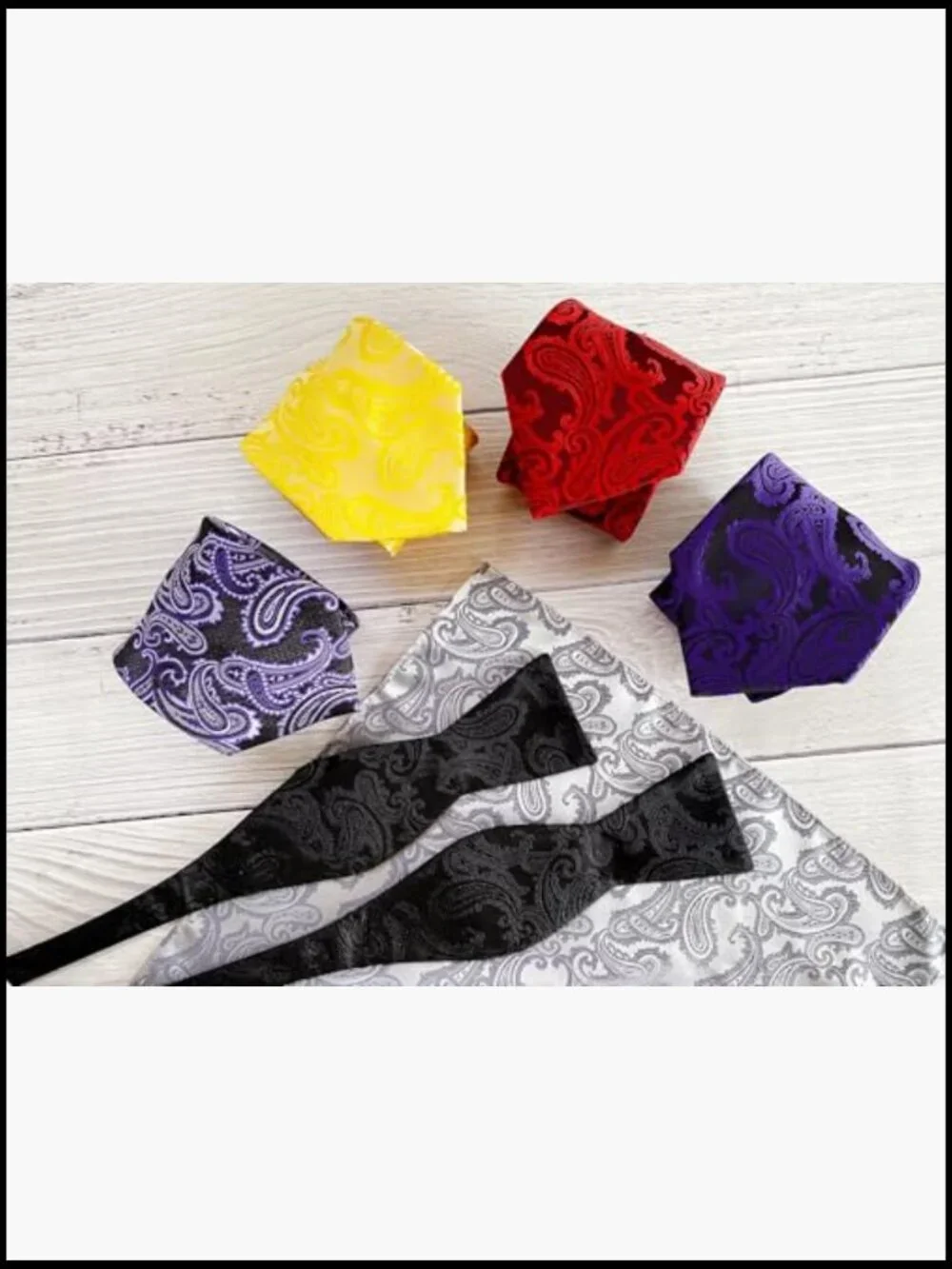 Self-Tied Bow Tie Paisley Formal Wedding Adjustable Neck